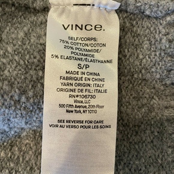 VINCE Textured Cardigan Open Front NWT Size SMALL Grey $395 - Picture 8 of 8